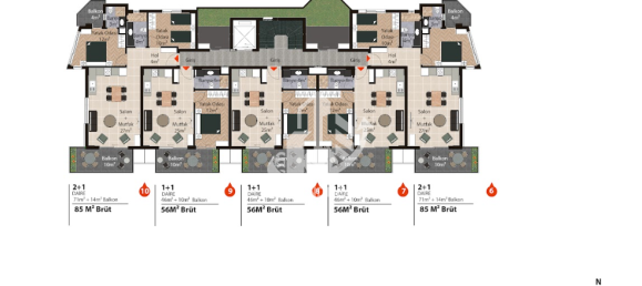 شقة 4+1 في Oba, Turkey رقم 547 12