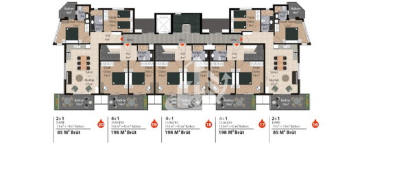 شقة 4+1 في Oba, Turkey رقم 547 14