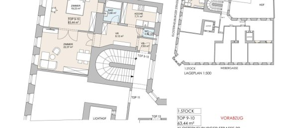 Квартира с 2 комнатами в Бригиттенау, Австрия № 250660 22