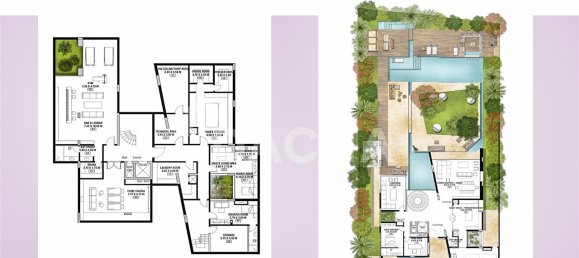 6 chambres Villa à Al Barari, UAE No. 28019 19