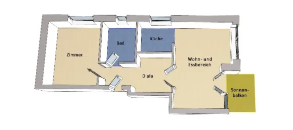 Apartamento de 2 divisões em Gesundbrunnen, Germany N.º 41389 7