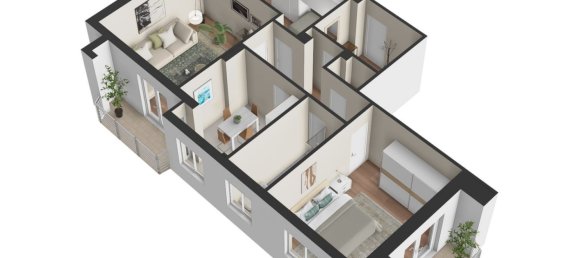 Квартира с 3 комнатами в Генуя, Италия № 36579 43