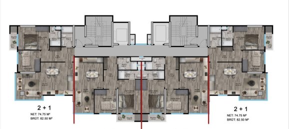 Apartamento de 3 divisões em Mezitli, Turkey N.º 30051 10