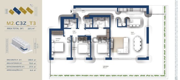 Apartamento T3 em Vila Nova de Gaia, Portugal N.º 157053 2