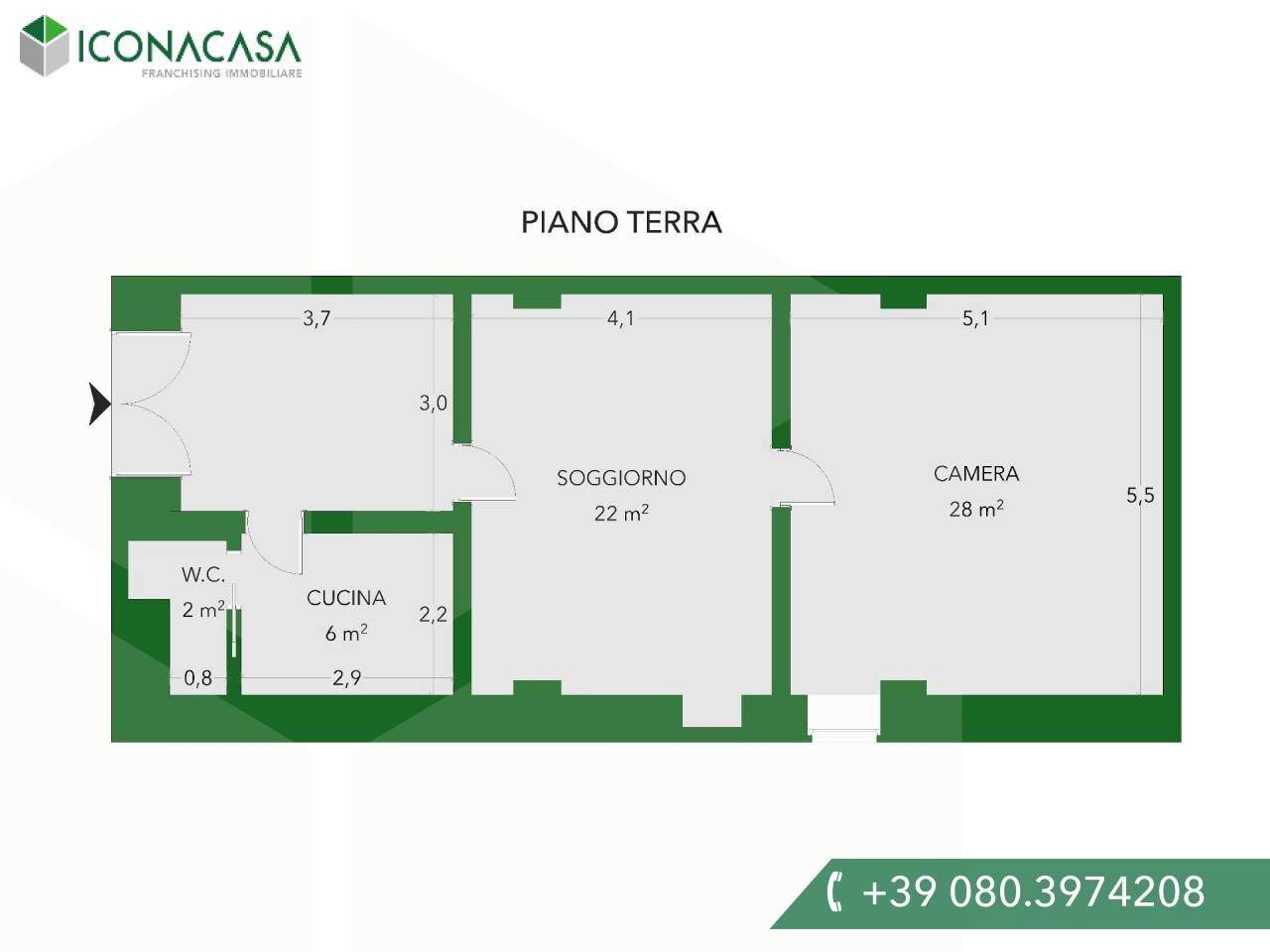 2-Zimmer Gewerbliche Immobilie in Molfetta, Italy, Nr. 30730