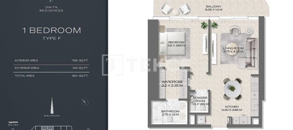 2 غرف نوم شقة في الخليج التجاري, UAE رقم 97541 16