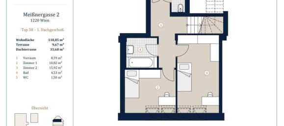 Apartamento de 4 habitaciónes en Vienna, Austria No. 237218 30
