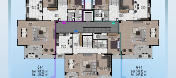 Penthouse 6+1 in Alanya, Turkey No. 22935 6