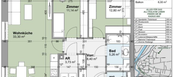 Apartamento de 3 divisões em Traismauer, Austria N.º 247691 12