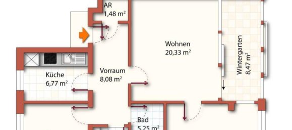 3غرفة شقة في Eggenberg, Austria رقم 230006 12
