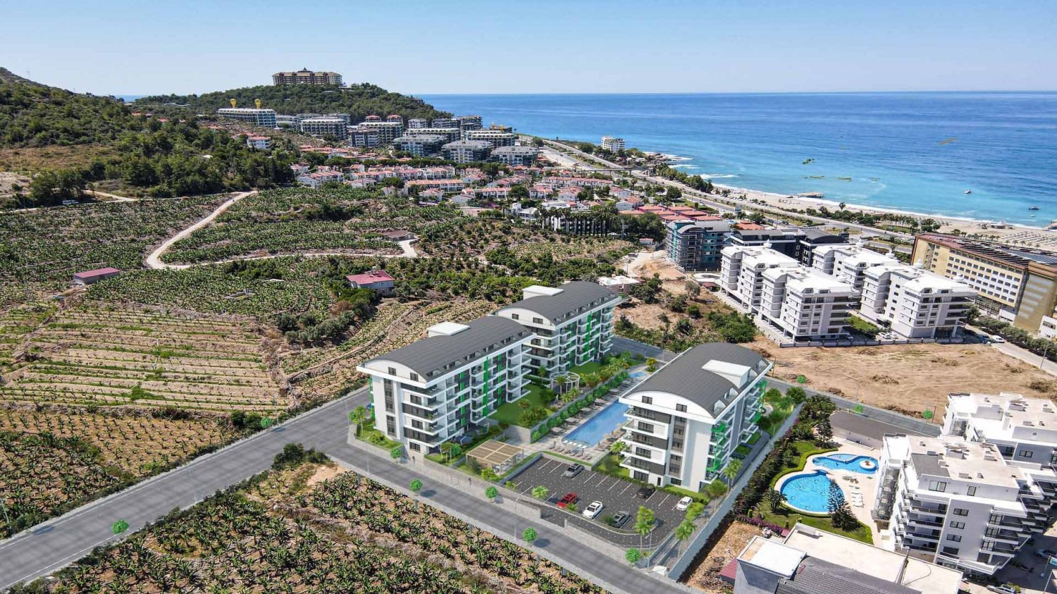 شقة 2+1 في Konak Homes 2, Kargicak, Turkey رقم 36618