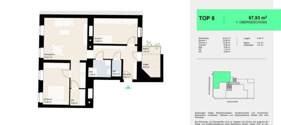 3غرفة شقة في Favoriten, Austria رقم 45770 6