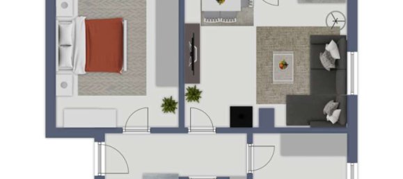 Квартира с 2 спальнями в Ravensburg, Германия № 33319 14