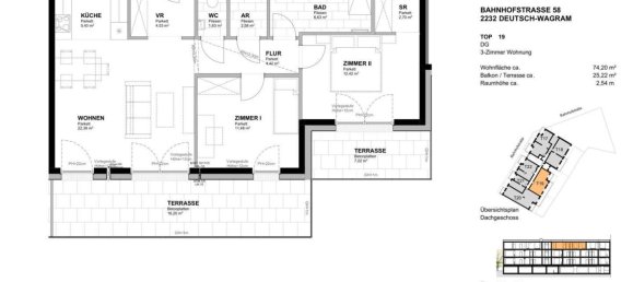 Apartamento de 3 habitaciónes en Deutsch-Wagram, Austria No. 254771 13
