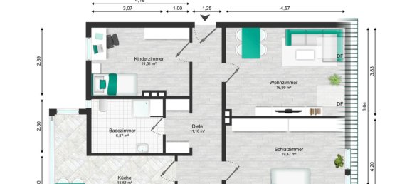 2 bedrooms Apartment in Magdeburg, Germany No. 266880 10