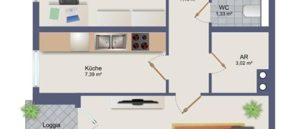 Квартира с 1 спальней в Грац, Австрия № 211703 19