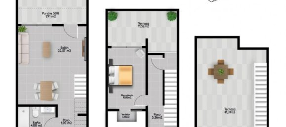 3 chambres Maison de ville à Los Antolinos, Spain No. 9400 9