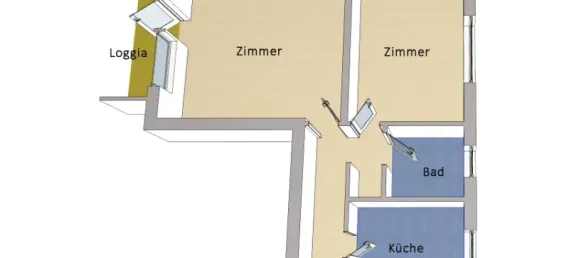 Apartamento de 2 divisões em Mariendorf, Germany N.º 23197 6