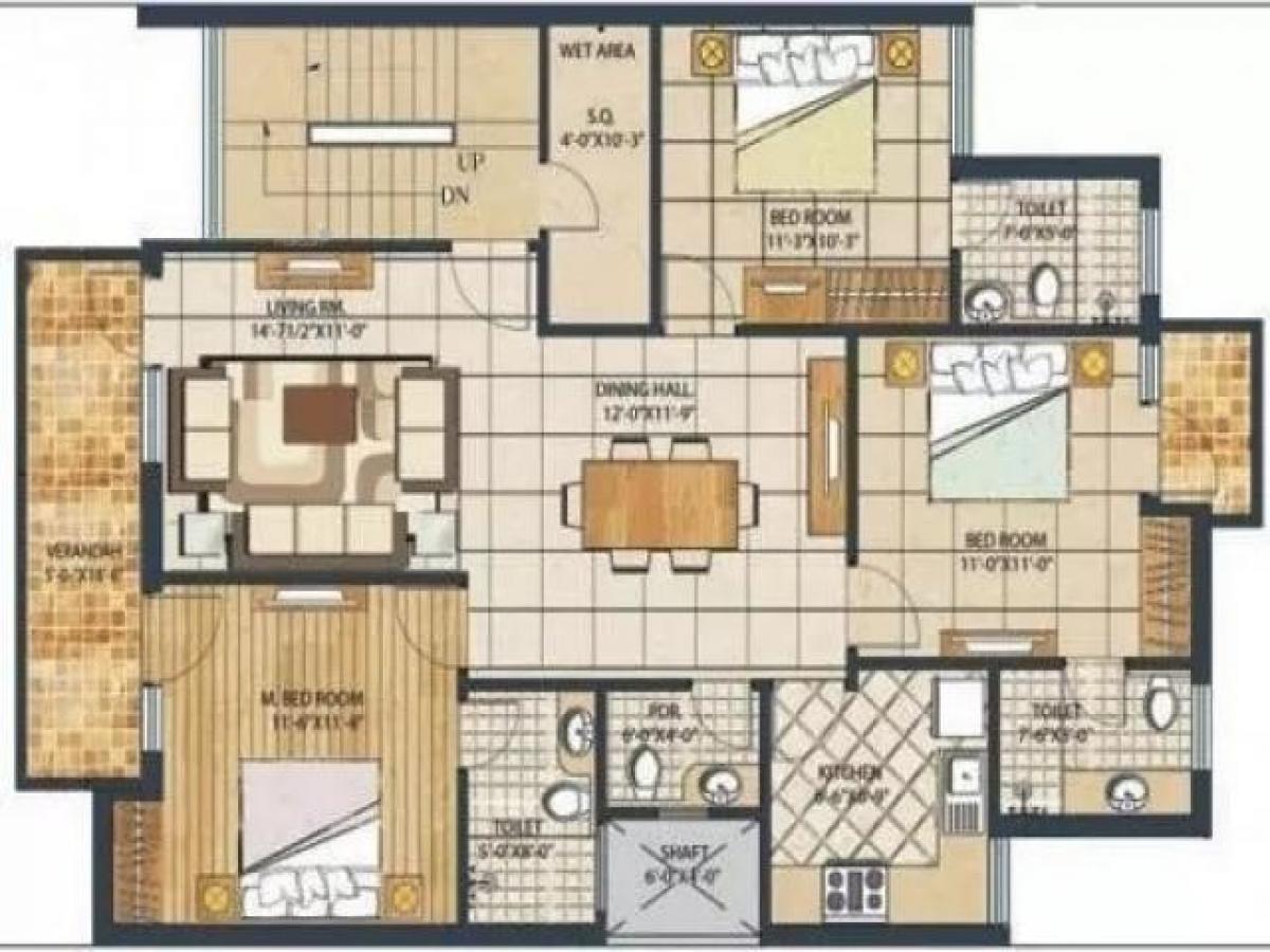 3 bedrooms House in Gurgaon, India No. 16366