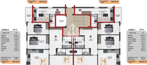 Apartamento 3+1 em Oba, Turkey N.º 14661 3