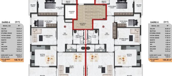 Apartamento 3+1 em Oba, Turkey N.º 14661 4