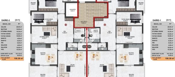 Apartamento 3+1 em Oba, Turkey N.º 14661 6