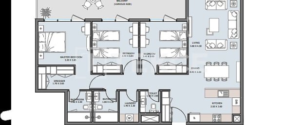 Penthouse T4 em Al Reem Island, UAE N.º 98194 14