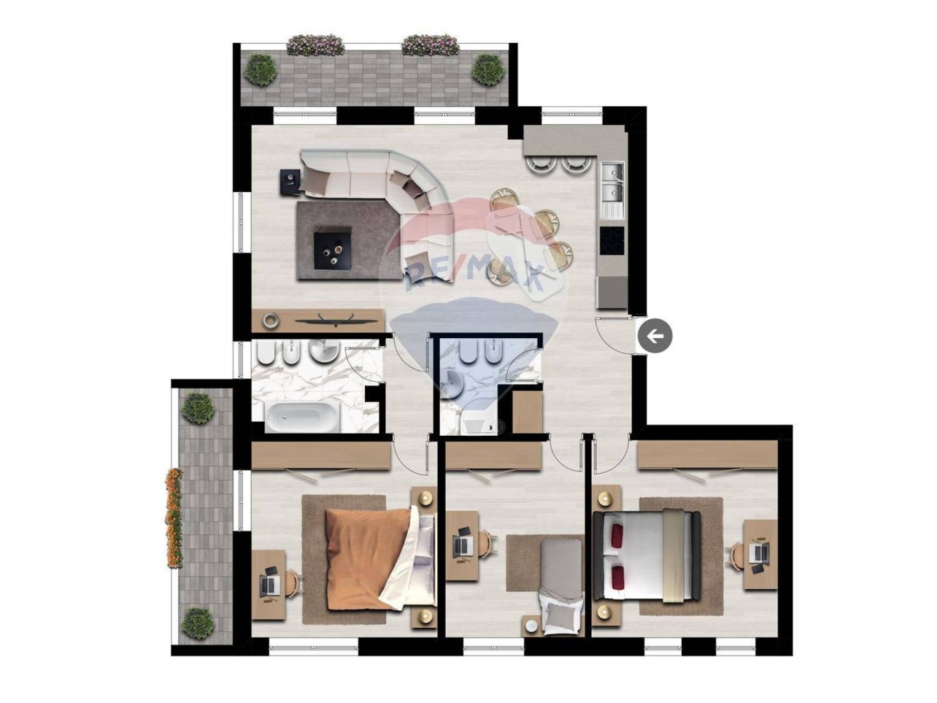 3 Schlafzimmer Wohnung in Bergamo, Italy, Nr. 319437