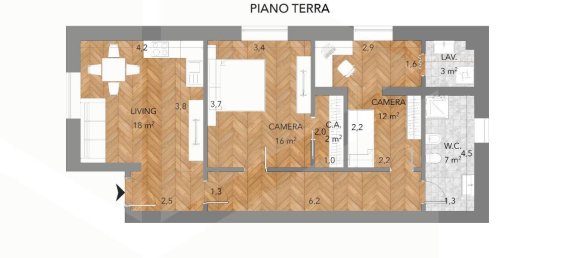 3-Zimmer Wohnung in Ciampino, Italy, Nr. 21322 2