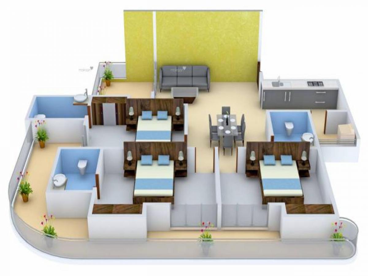 3 chambres Maison à Ghaziabad, India No. 61076