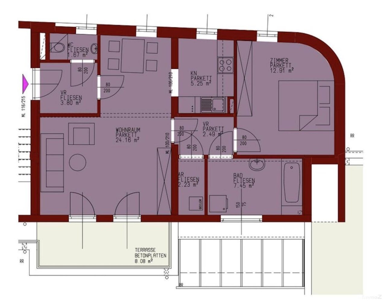 Apartamento de 2 divisões em Lend, Austria N.º 186707