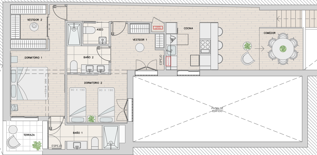 2 chambres Duplex à Madrid, Spain No. 126419