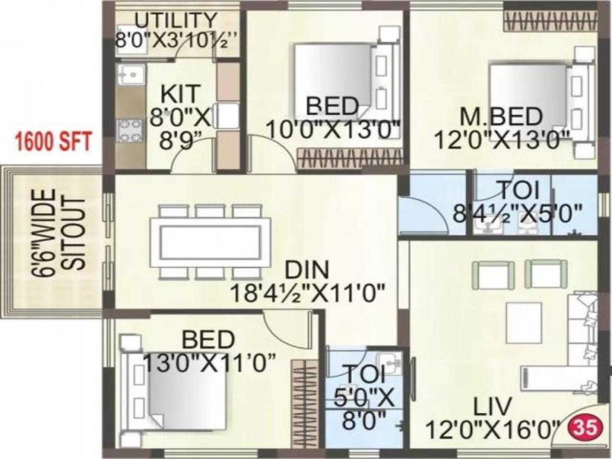 3 bedrooms House in Visakhapatnam, India No. 64787