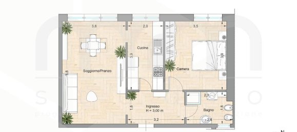 3 rooms Apartment in Pescara, Italy No. 23123 2