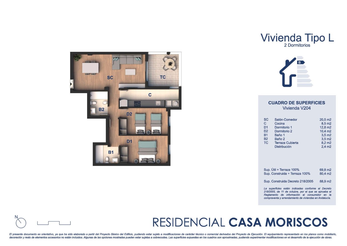 Apartamento de 2 dormitorios en Los Barrios, Spain No. 169221