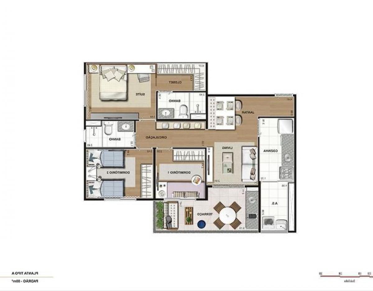 3 غرف نوم شقة في Sao Paulo, Brazil رقم 496065