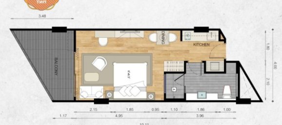 Apartamento com 1 quarto em condomínio em VIP Karon condominium Phuket, Thailand N.º 31846 14