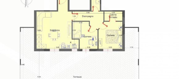 Apartamento de 3 divisões em Bari, Italy N.º 22208 2