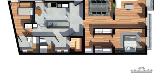 Квартира с 2 спальнями в Мадрид, Испания № 27702 3