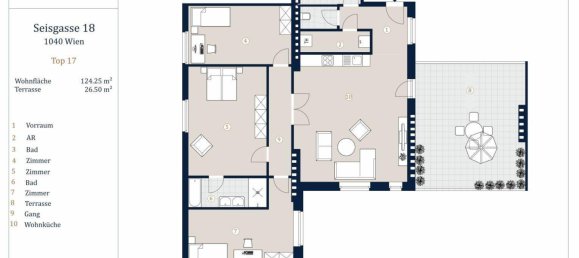 Apartamento de 4 habitaciónes en Wieden, Austria No. 212545 17