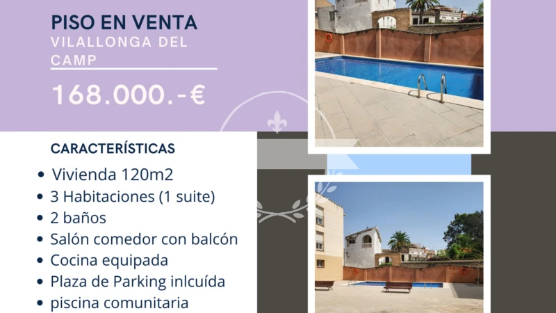 3 Schlafzimmer Wohnung in Vilallonga del Camp, Spain, Nr. 230474