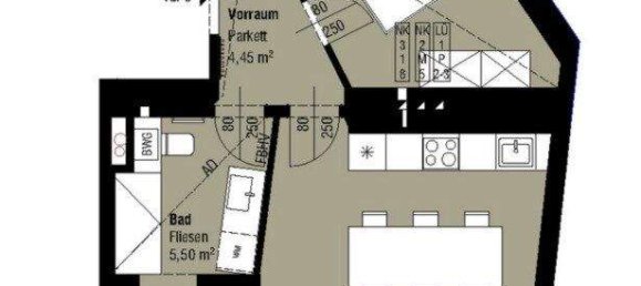 Квартира с 2 комнатами в Альзергрунд, Австрия № 216531 9