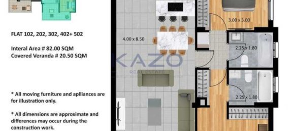 Apartamento de 2 dormitorios en Germasogeia, Cyprus No. 139596 8