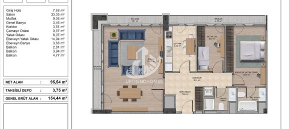 Apartment 1+1 in Istanbul, Turkey No. 4624 27