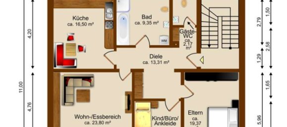 3-salle Appartement à Augsburg, Germany No. 315986 17