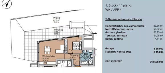 2 rooms Apartment in Trentino-Alto Adige, Italy No. 217409 21