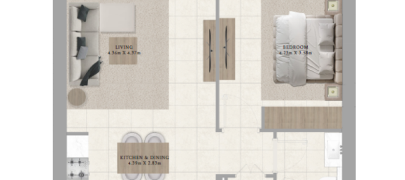 Apartamento de 1 dormitorio en Dubai Hills Estate, UAE No. 121289 3