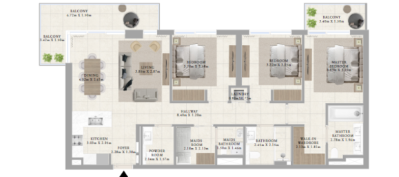 Apartamento de 1 dormitorio en Dubai Hills Estate, UAE No. 121289 5