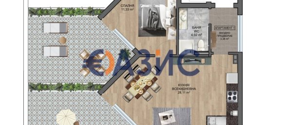 1 bedroom Apartment in Byala, Bulgaria No. 328 21