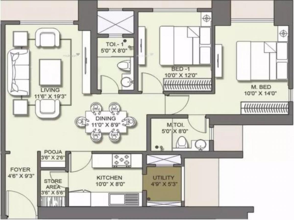 2 bedrooms House in Mumbai, India No. 51544